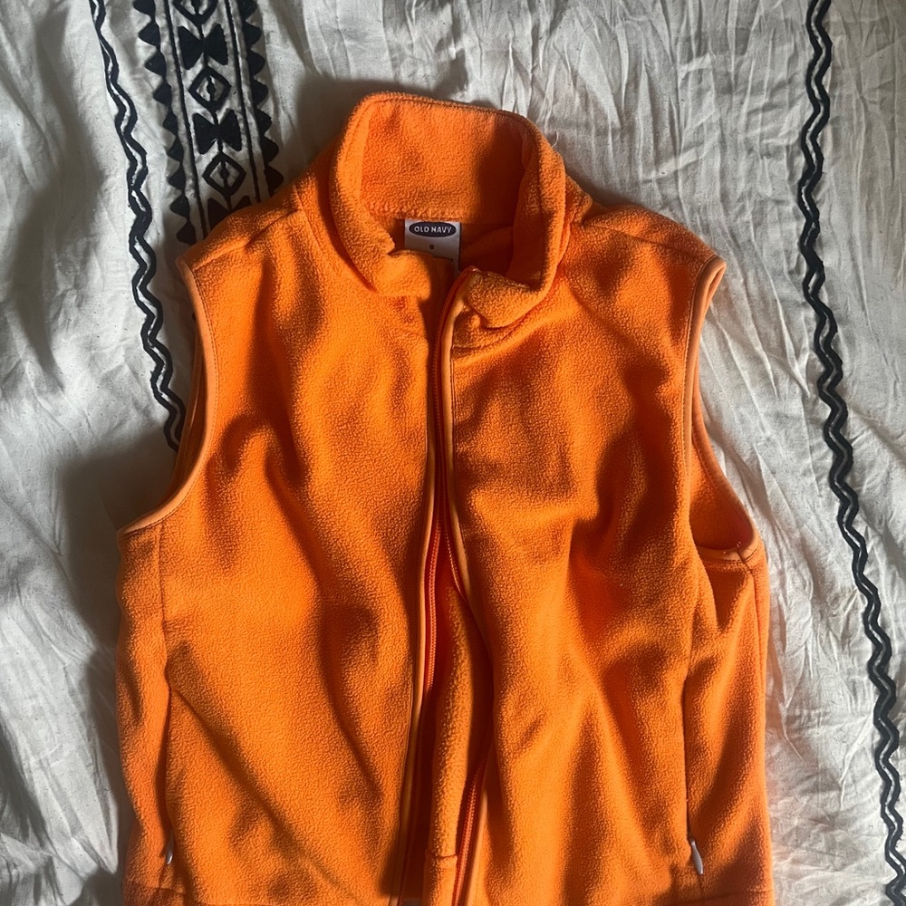 Orange Fleece Vest by Old Navy Kids 8